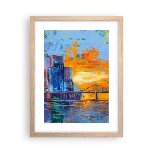 Poster in light oak frame - Culture and Nature - 30x40 cm