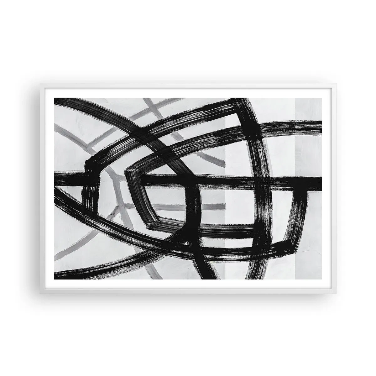 Poster in white frmae - Building Depth - 100x70 cm