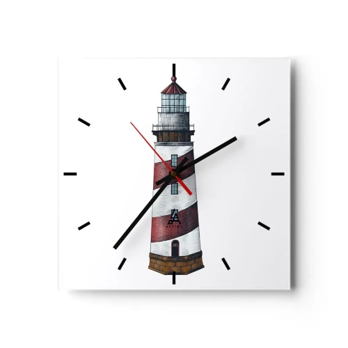 Wall clock - Clock on glass - Always on Guard - 30x30 cm