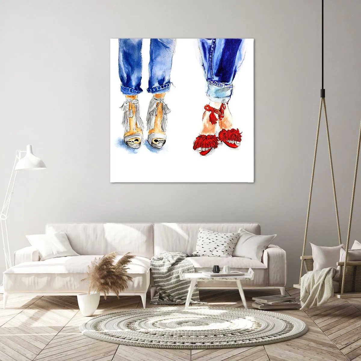 Canvas picture - Shall We Go for a Walk? - 50x50 cm