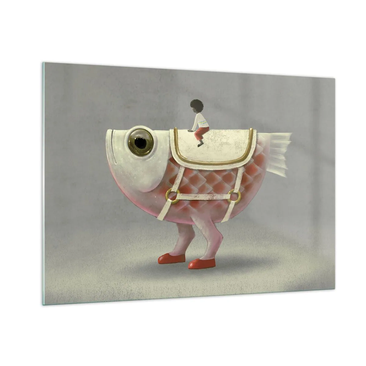 Glass picture - Fish Jockey - 100x70 cm