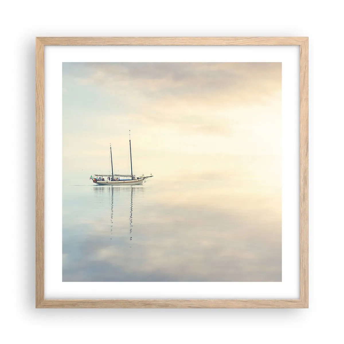 Poster in light oak frame - In the Sea of Silence - 50x50 cm