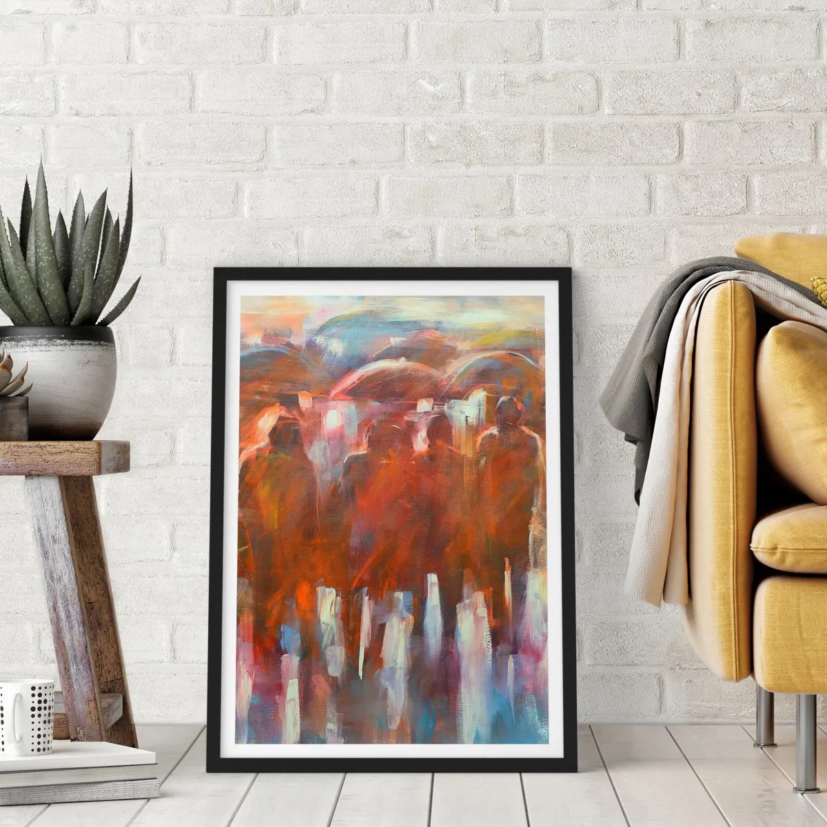 Poster in black frame - Equal in Rain and Fog - 30x40 cm