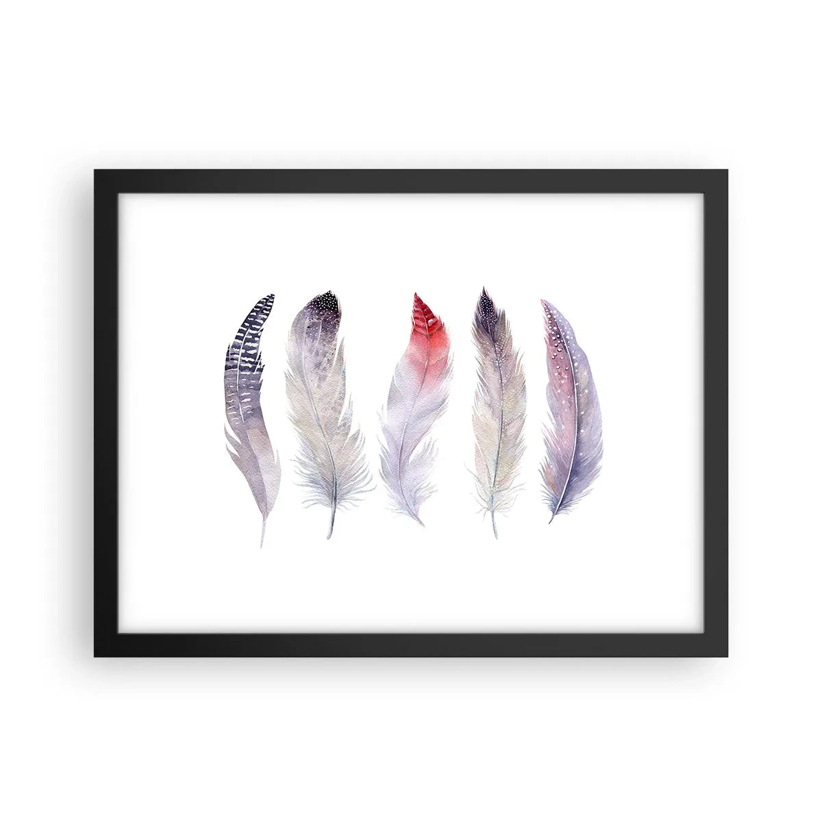 Poster in black frame - Delicate Like Pink Fog - 40x30 cm