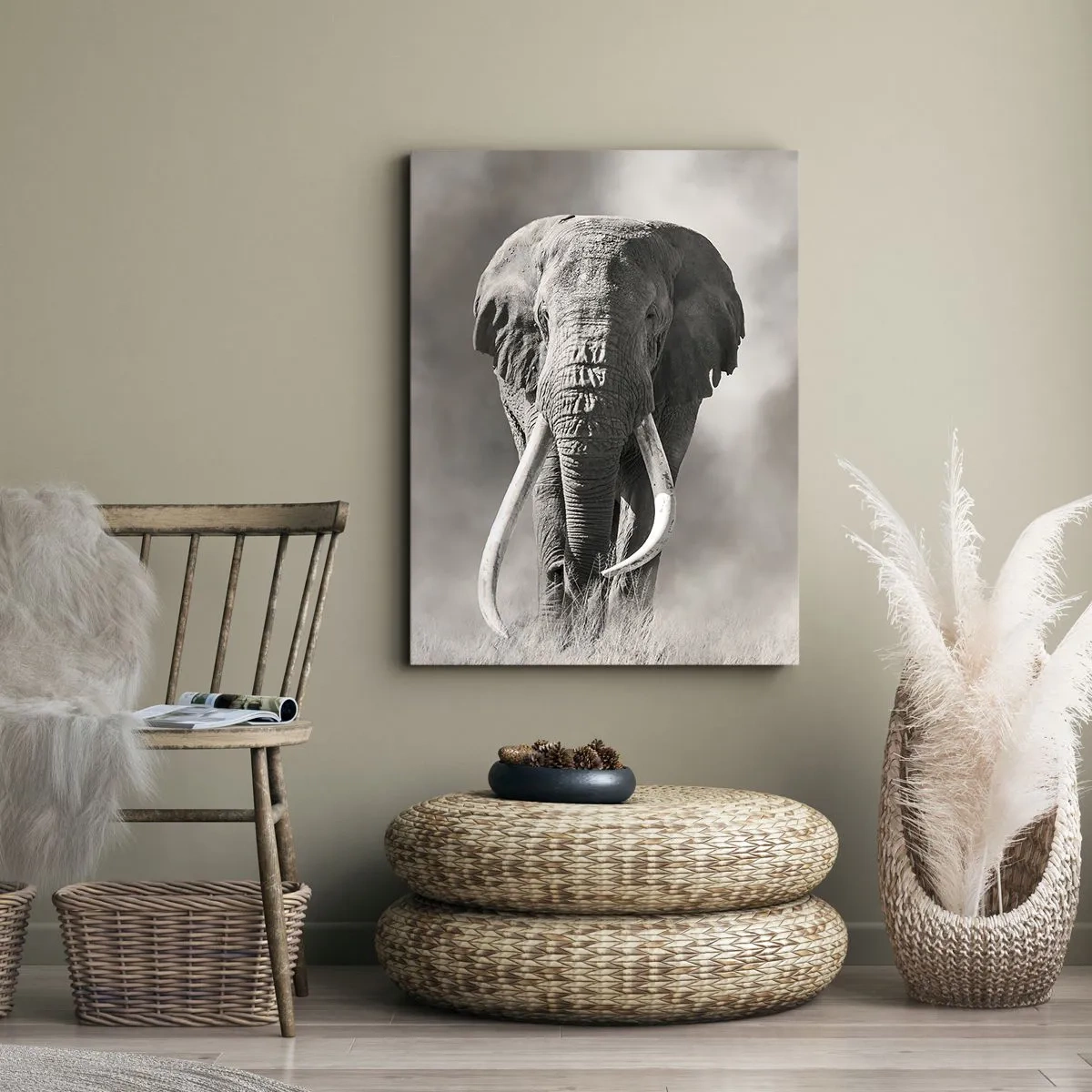 Canvas picture - African Patriarch - 65x120 cm