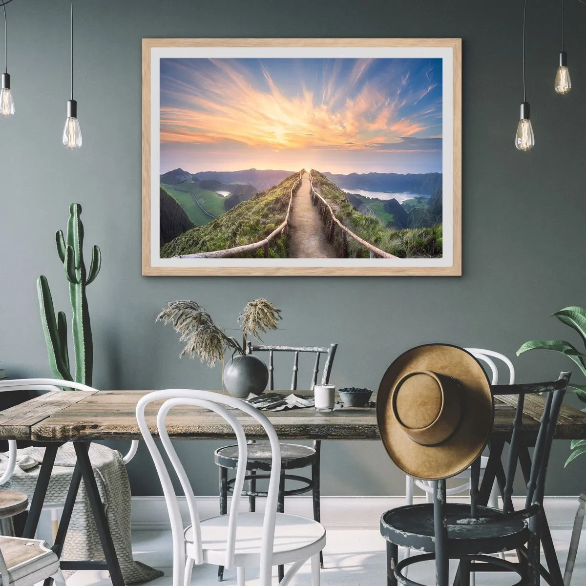 Poster in light oak frame - Close to Heaven - 50x40 cm