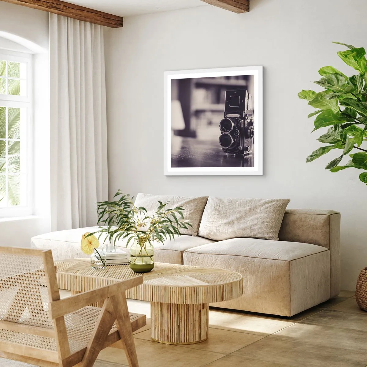 Poster in white frmae - Magic of the Old Photograph - 50x50 cm