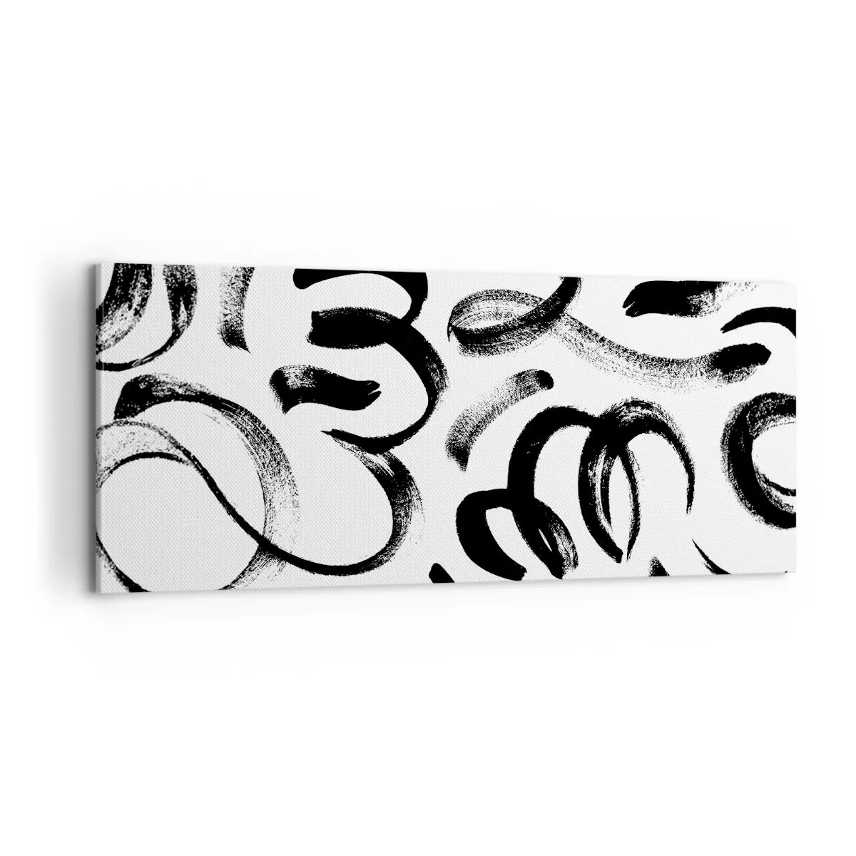 Canvas picture - Black on White - 100x40 cm