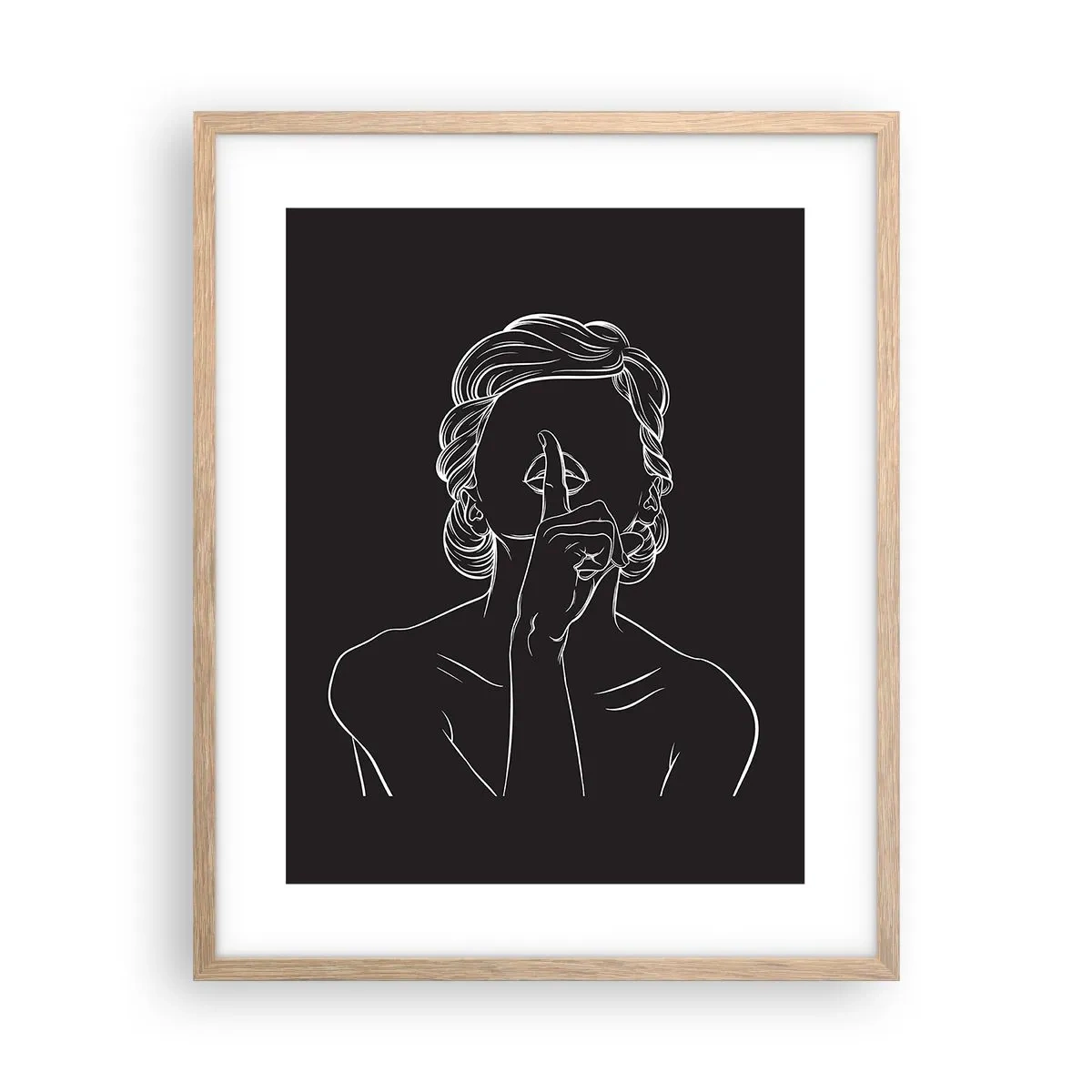 Poster in light oak frame - Beauty Blossoms in Soul - 40x50 cm