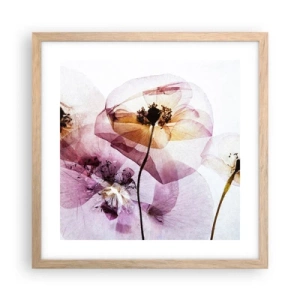 Poster in light oak frame - Flower Body Slide - 40x40 cm