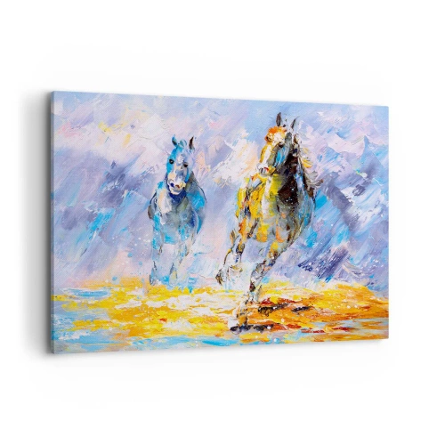 Canvas picture - Galloping through Light - 100x70 cm