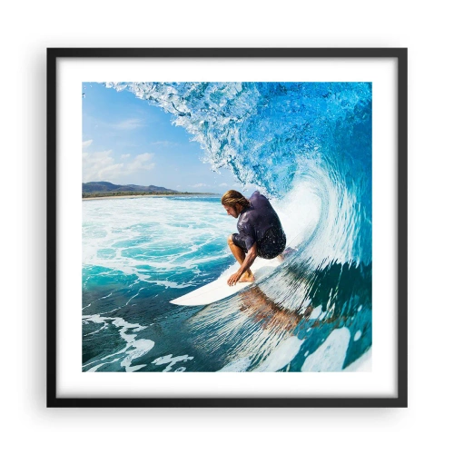 Poster in black frame - Dancing with Waves - 50x50 cm