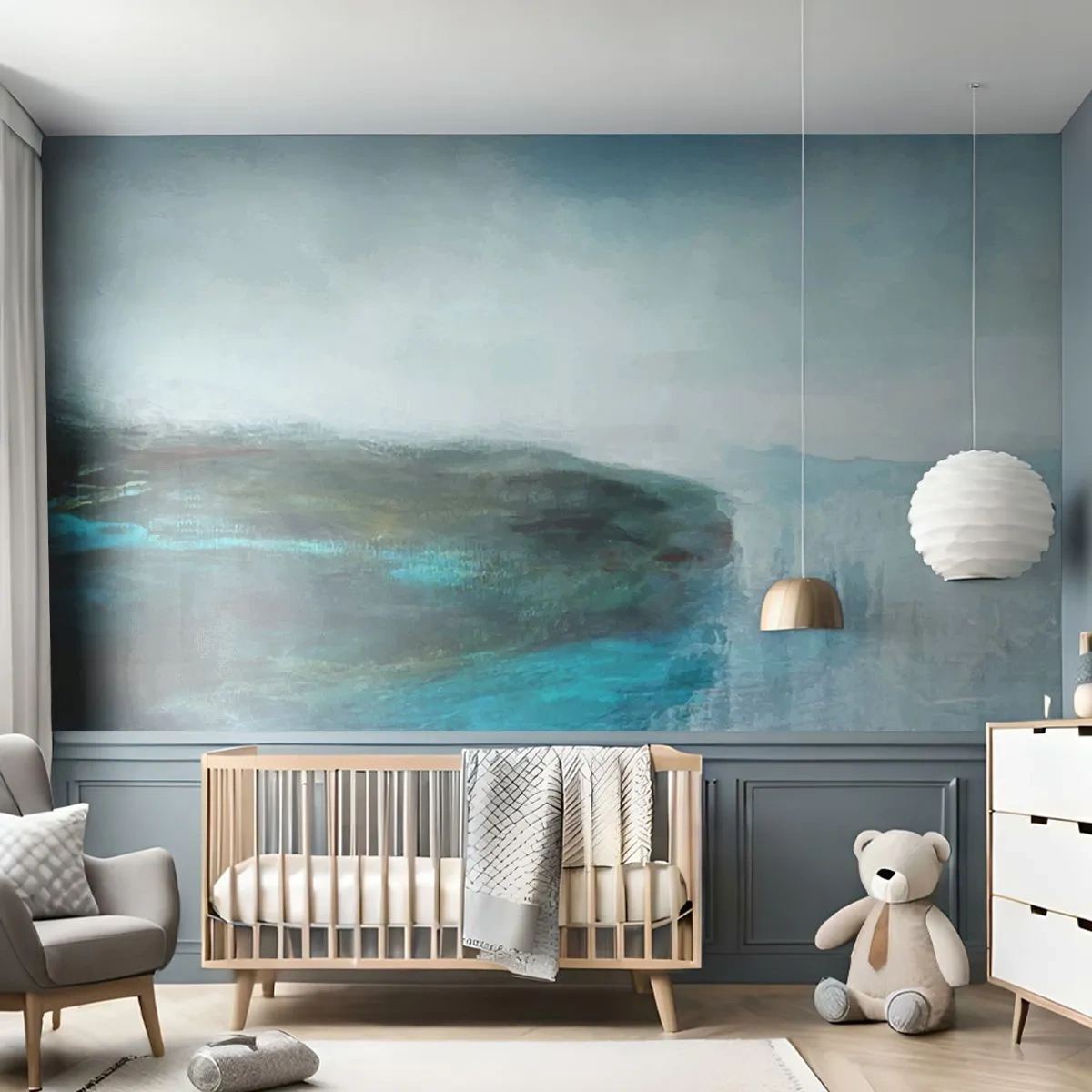 Photo Wallpaper Standard Eco - Marine Abstract - Abstraction, Contemporary, Sea - 450x315 cm