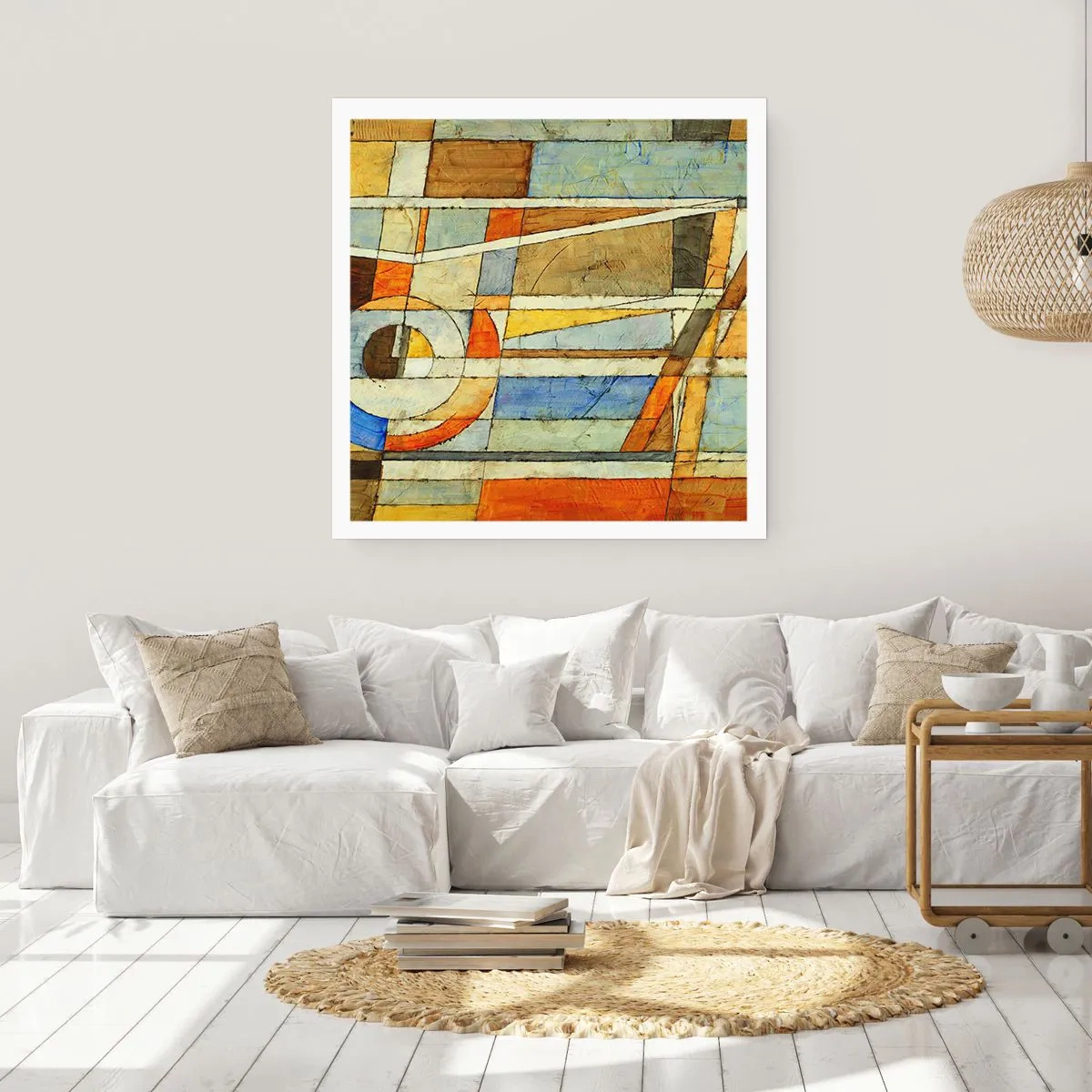 Poster - Cubism on a Construction Site - 40x40 cm