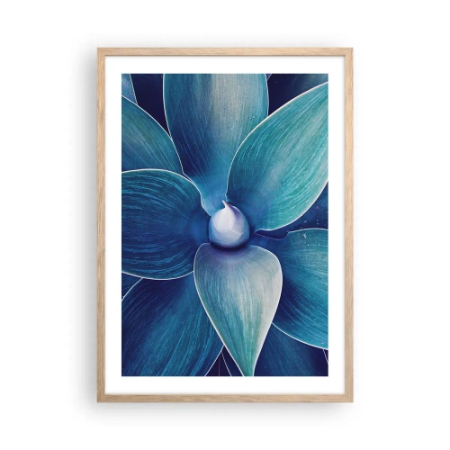Poster in light oak frame - Blue from the Sky - 50x70 cm