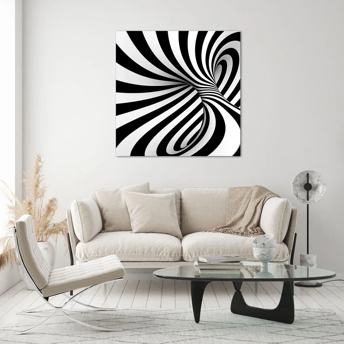 Glass picture - Composition: Dancing Space - 50x50 cm