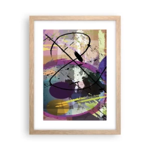 Poster in light oak frame - Straight Ahead or Around - 30x40 cm
