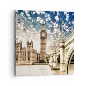 Canvas picture - Clouds over the Thames - 70x70 cm