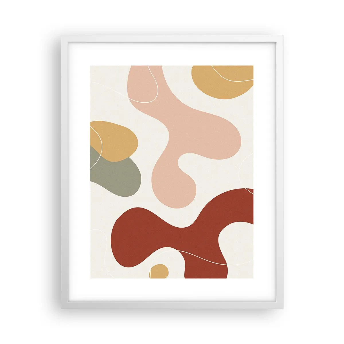 Poster in white frmae - Doodles - 40x50 cm