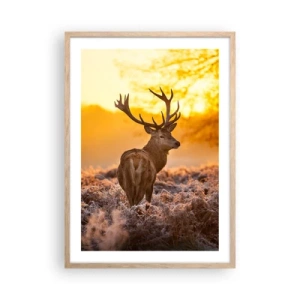 Poster in light oak frame - King of Autumnal Forest - 50x70 cm