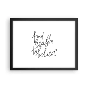 Poster in black frame - It Is Possible - 40x30 cm