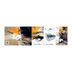 Photo Wallpaper Sample Standard Eco - And There Was Light - Abstraction, Woman's Face, Woman - 100x30 cm