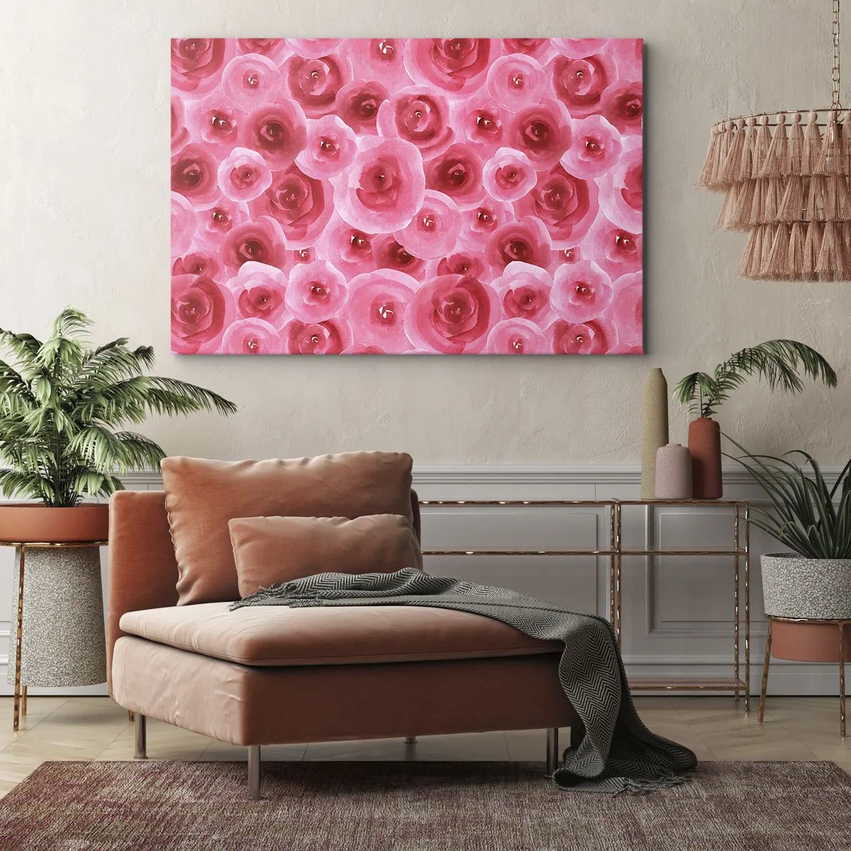 Canvas picture - Roses at the Bottom and at the Top - 100x70 cm