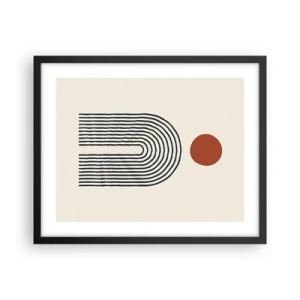 Poster in black frame - Magnetism of Shapes and Colours - 50x40 cm
