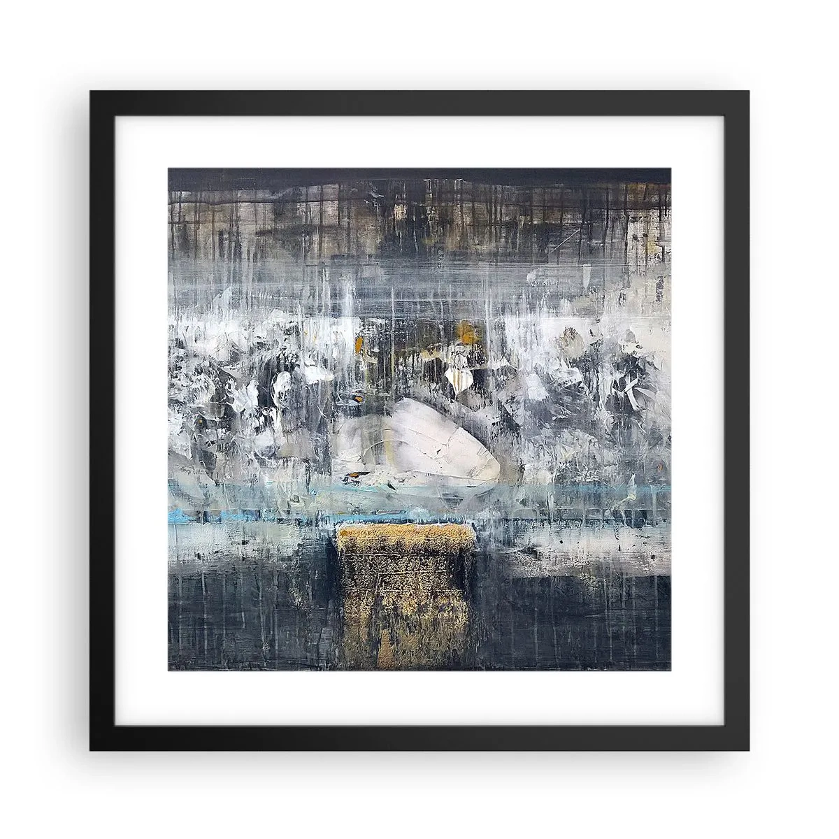 Poster in black frame - Icy Path - 40x40 cm