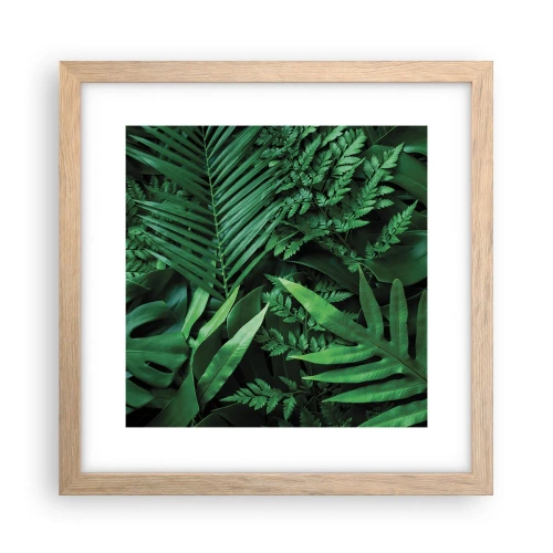 Poster in light oak frame - In a Green Hug - 30x30 cm