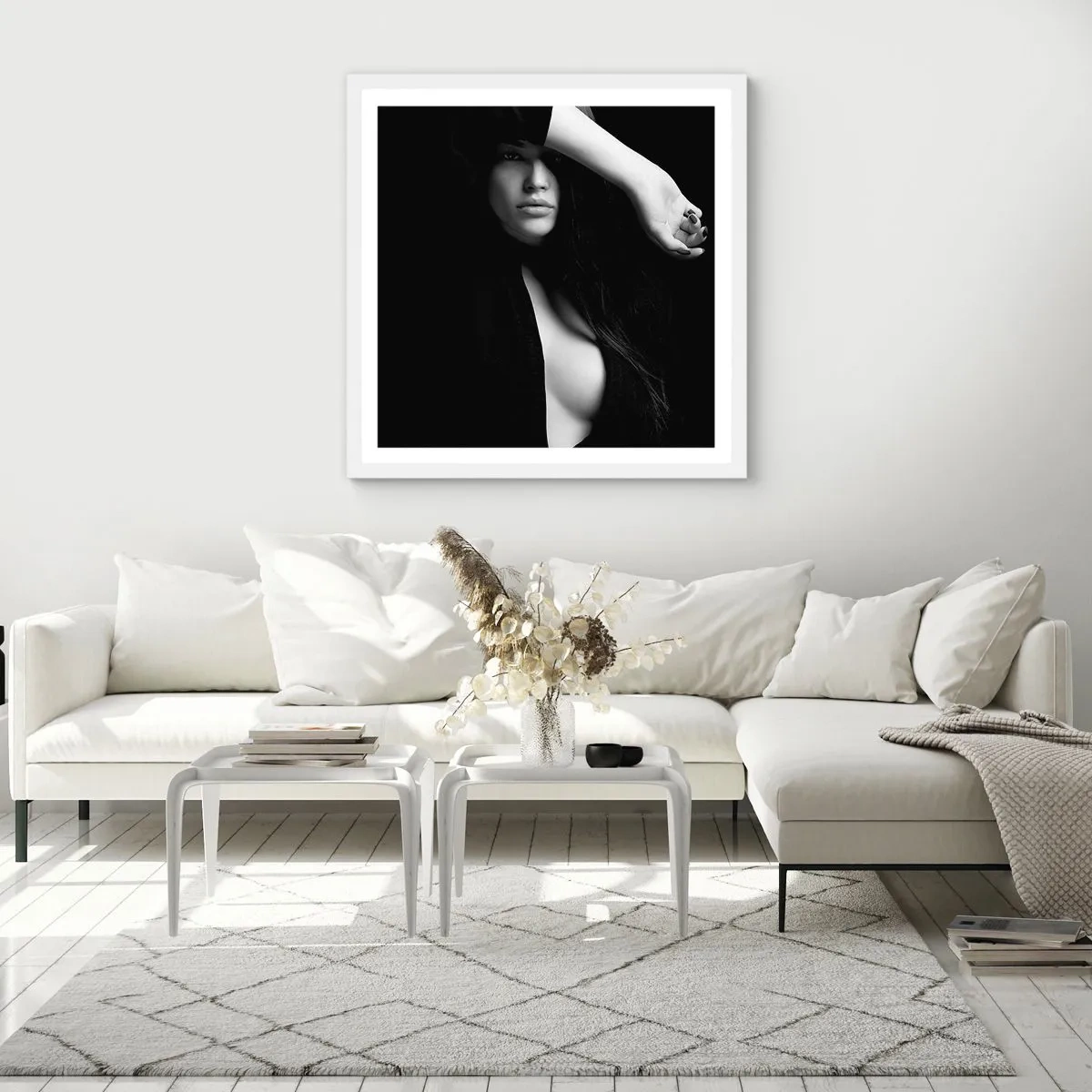 Poster in white frmae - School of Seduction - 50x50 cm