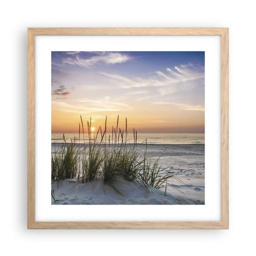 Poster in light oak frame - Look, Think, Feel - 40x40 cm