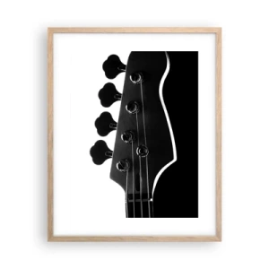 Poster in light oak frame - Rock Silence - 40x50 cm