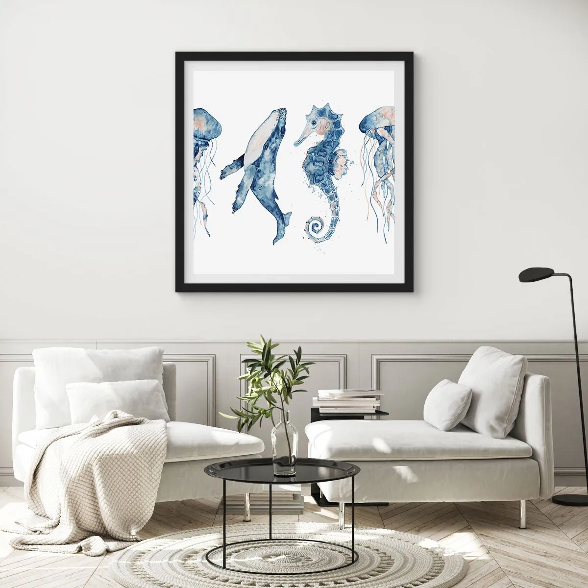 Poster in black frame - Sea Quirks - 60x60 cm