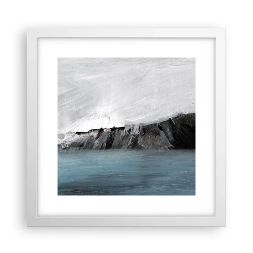 Poster in white frmae - Water-Earth: Clash of Elements - 30x30 cm