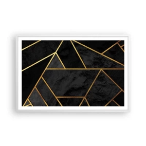 Poster in white frmae - Darkness and Brighness - 91x61 cm
