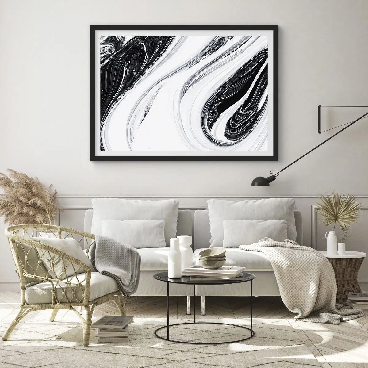 Poster in black frame - Connection of Opposites - 100x70 cm