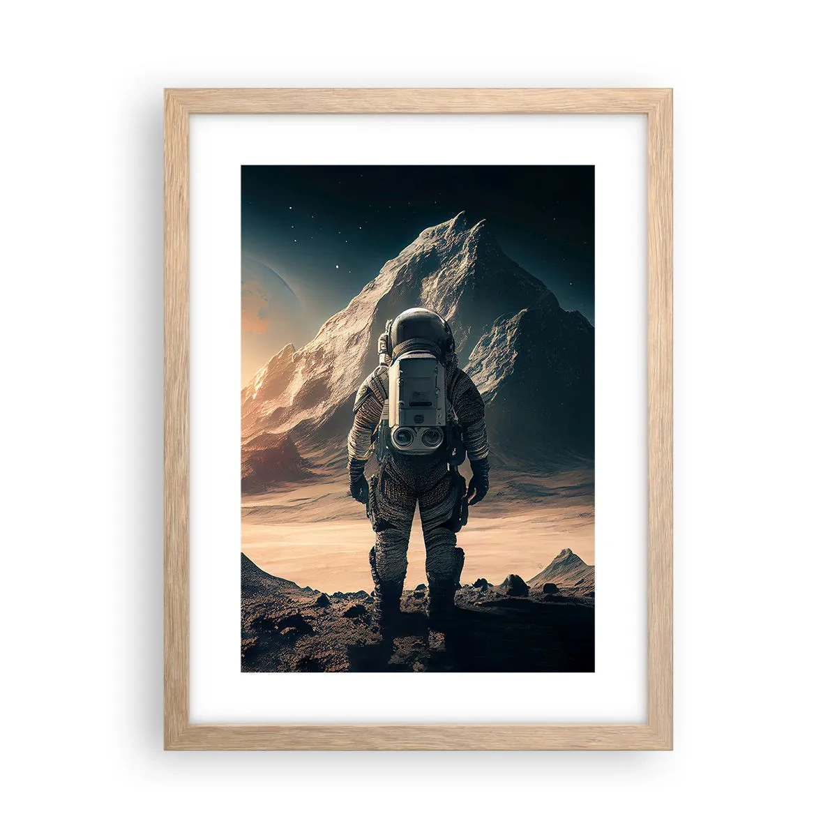 Poster in light oak frame - New Challenge - 30x40 cm