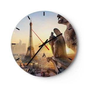 Wall clock - Clock on glass - Much Has Changed… - 40x40 cm