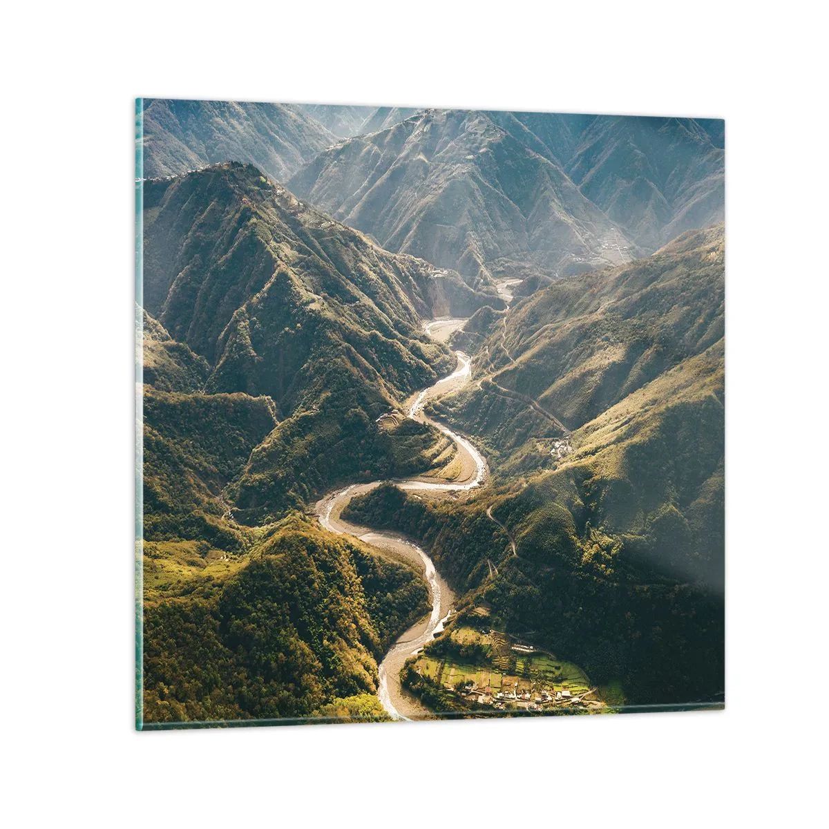 Glass picture - Straight from the Heart of the Mountains - 60x60 cm