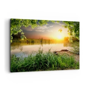 Canvas picture - Landscape in a Green Frame - 120x80 cm