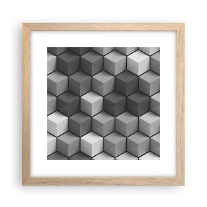 Poster in light oak frame - Cubist Jigsaw - 30x30 cm