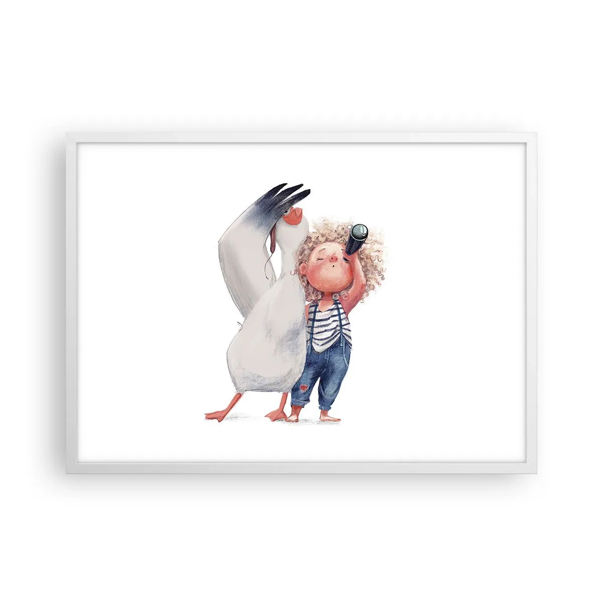 Poster in white frmae - Plan of a Great Journey - 70x50 cm