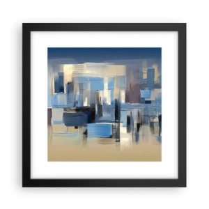 Poster in black frame - Blue Construction - 30x30 cm