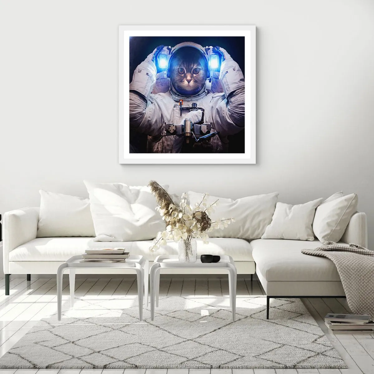 Poster in white frmae - Houston, You've Got a Problem - 40x40 cm