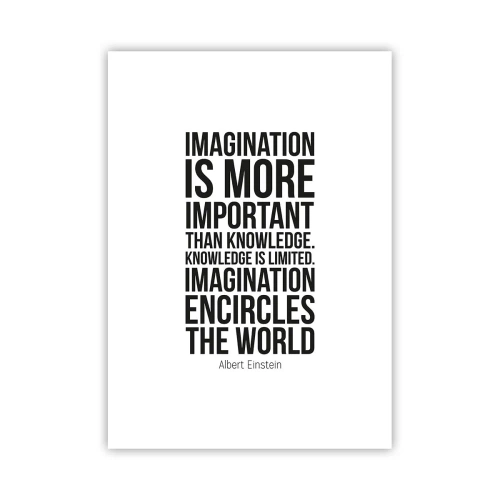 Poster - Einstein about Power of Imagination - 50x70 cm