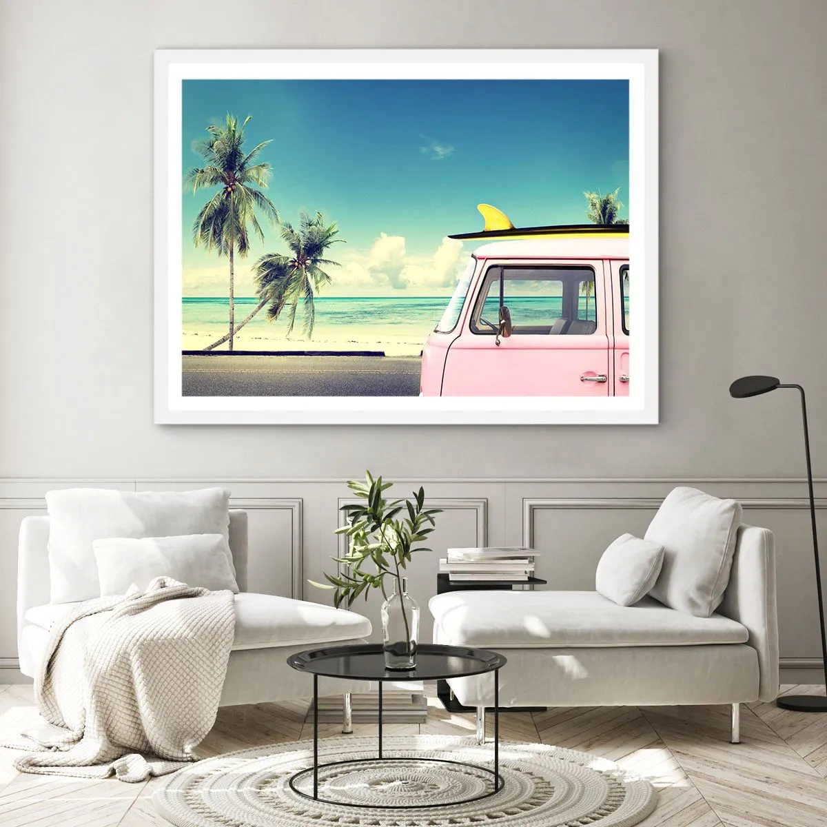 Poster in white frmae - Holiday Time - 40x30 cm