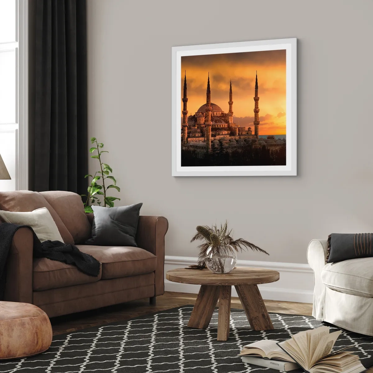 Poster in white frmae - God Is Great - 50x50 cm