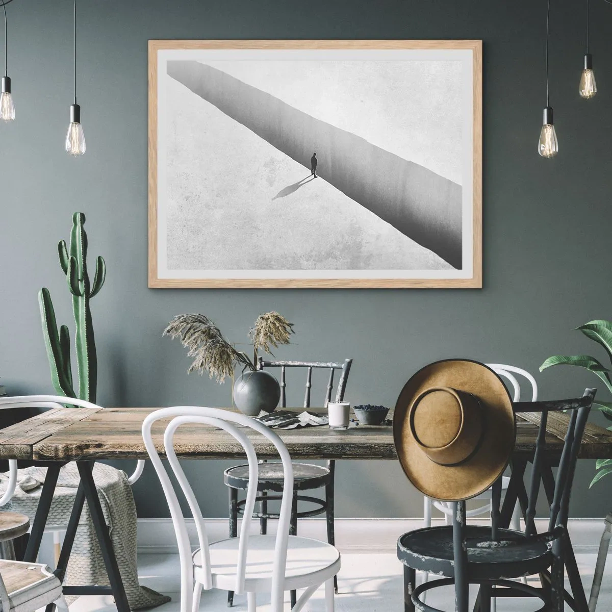 Poster in light oak frame - Clear Goal - 100x70 cm