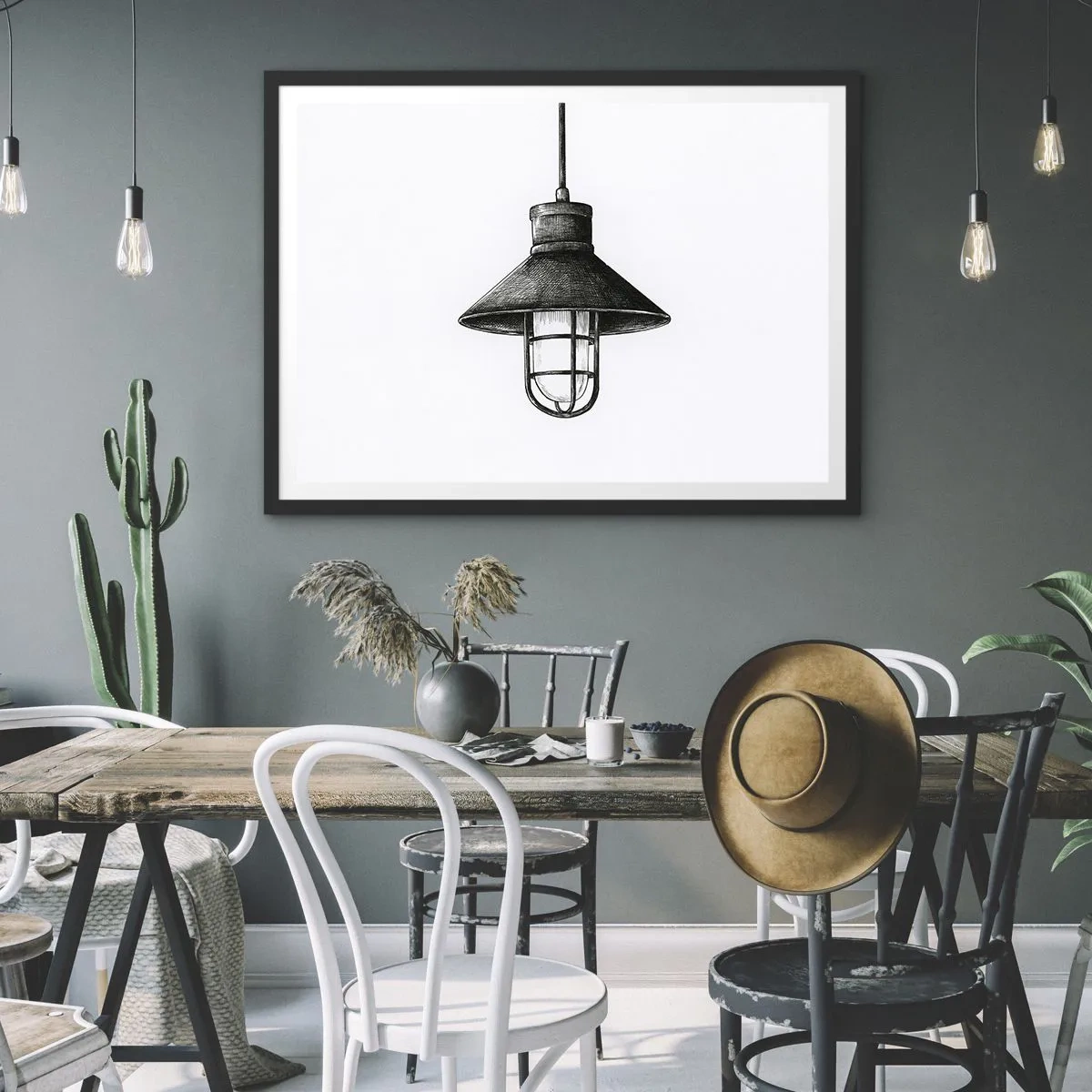 Poster in black frame - Like In the Old Days… - 40x30 cm